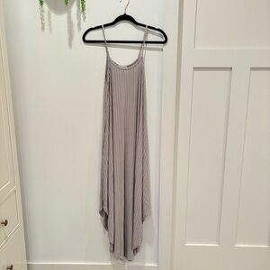 Finaltouch Boutique Women's Striped Fairy Hem Maxi Dress Pockets Size Small